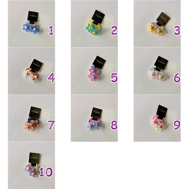 ネオンフラワーヘアゴム