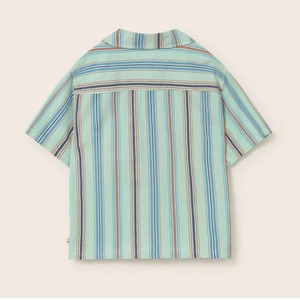 ＜COZMO＞Shirt Irol  ストライプ コットン シャツ (ivory striped)