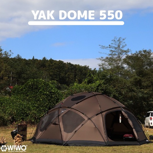 22年 Wiwo Yak Dome550 ウィーオ ヤクドーム550 最大12人用 グランドシート 付き 韓国アウトドアブランド ファミリーテント ビッグテント シェルター Ncolor