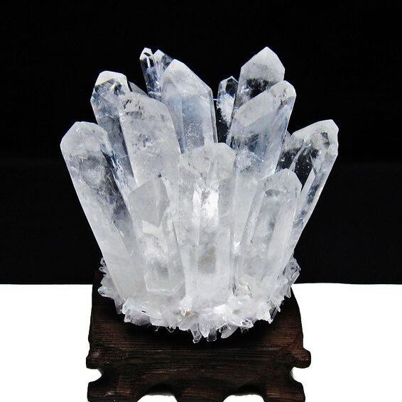 水晶 クラスター 水晶 原石 台座付属 一点物 182-8347
