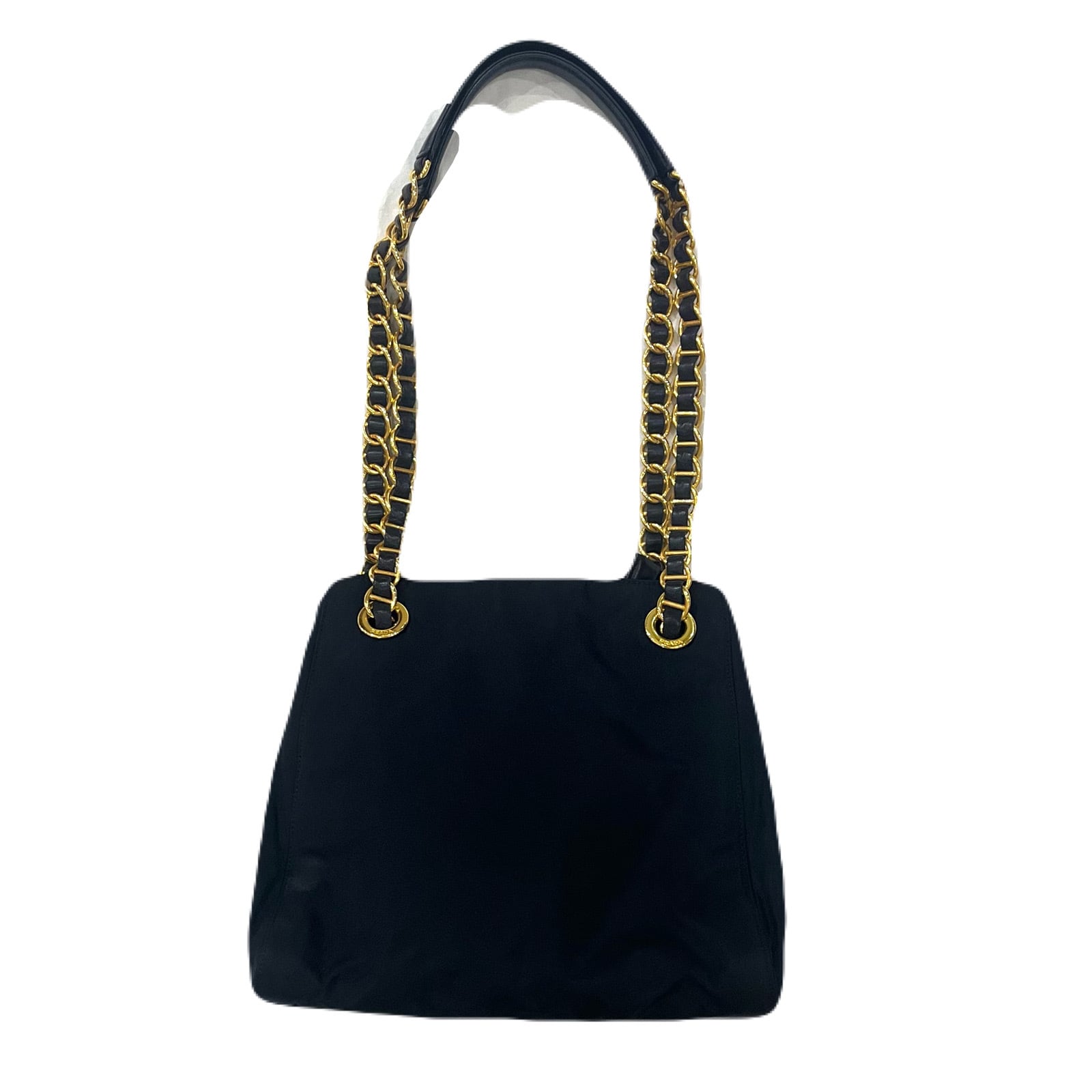 PRADA】2260 プラダ ナイロン チェーントートバッグ ブラック ゴールド