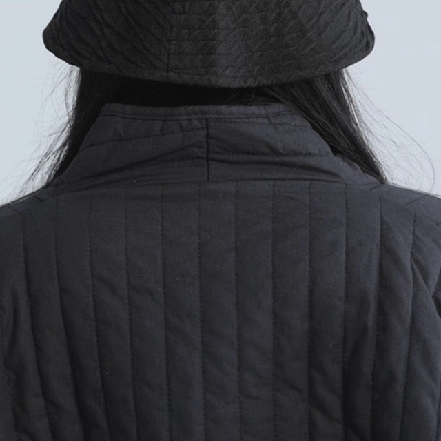 Asymmetric quilted short coat C0756