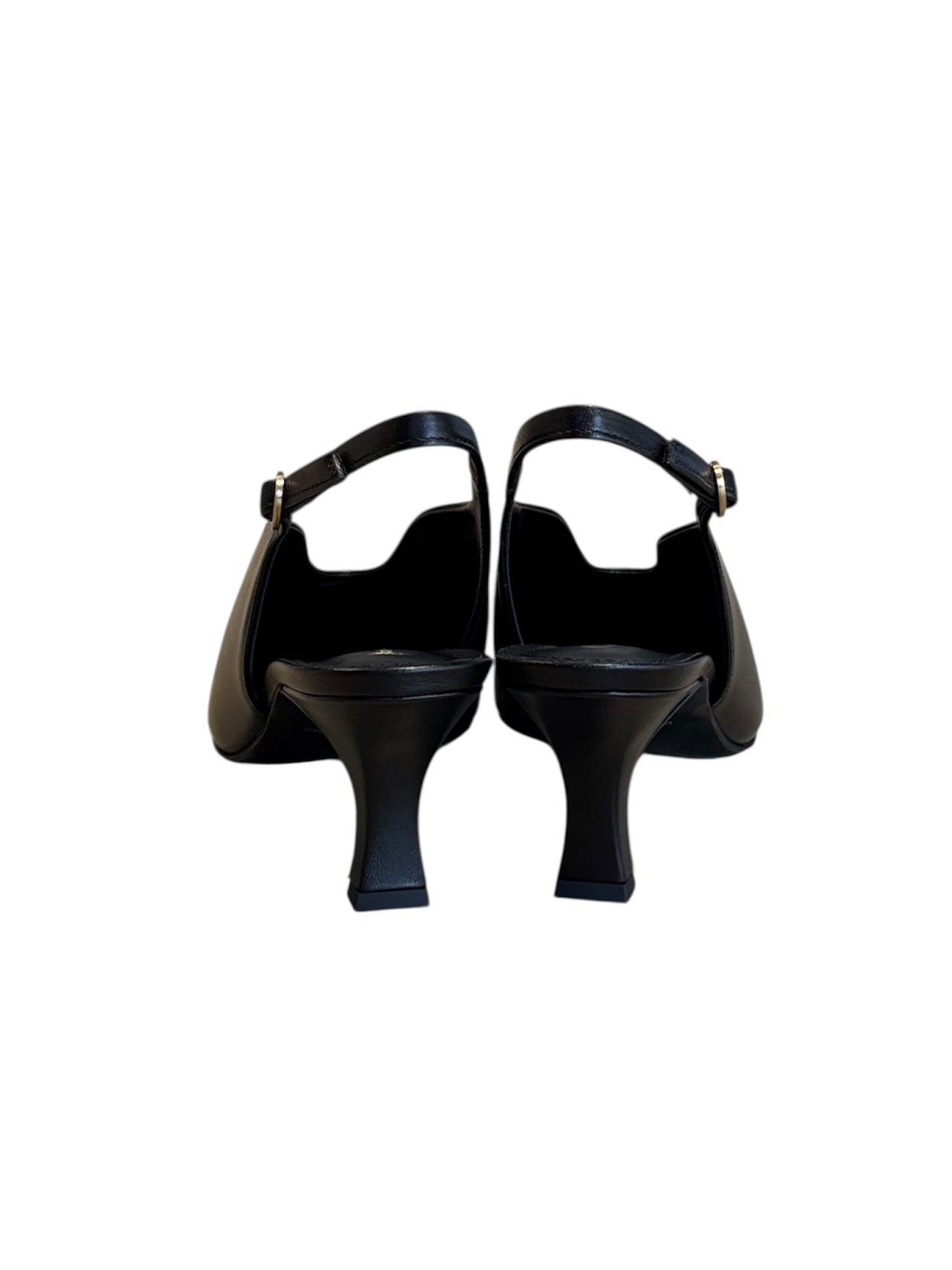 【26SS】Mame Kurogouchi マメ クロゴウチ /  Curved Line Sling Back Heels - black - 3