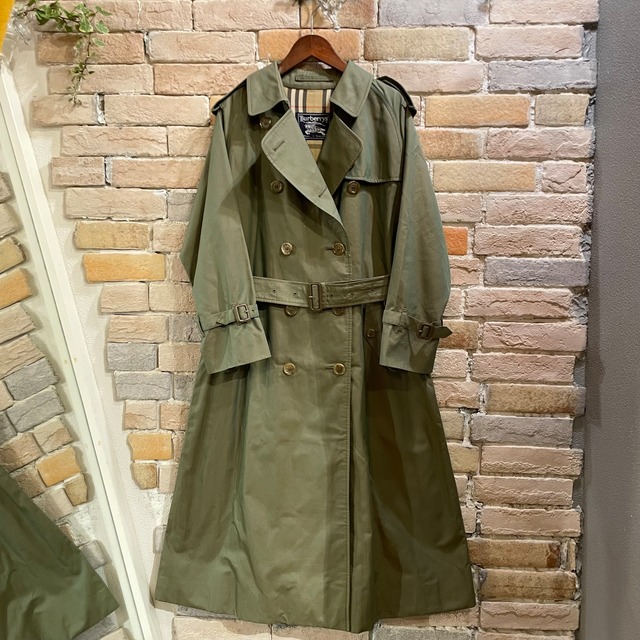 1枚袖 玉虫 余ん バーバリー burberry トレンチコート コットン100%
