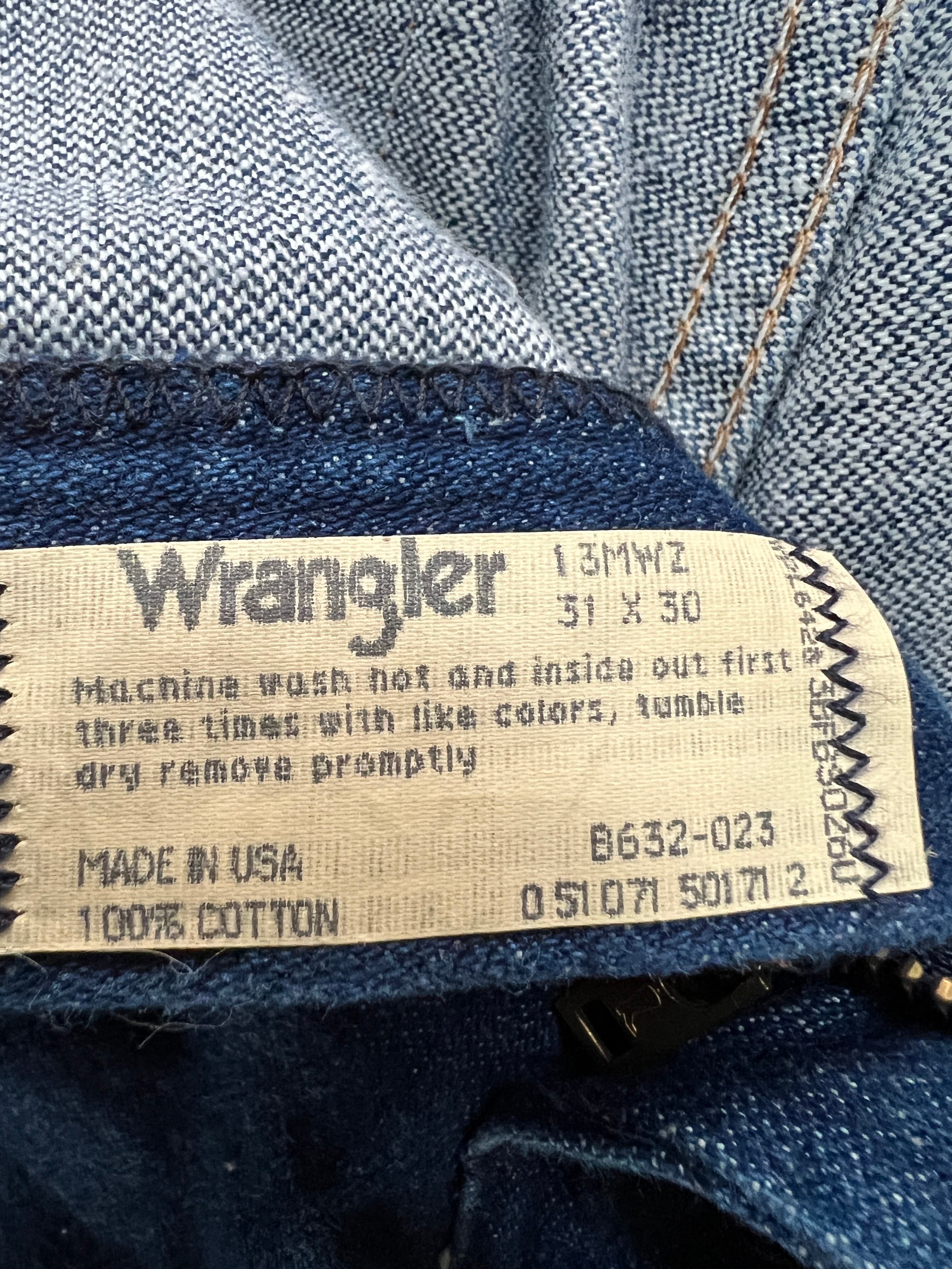 80's〜 Wrangler 13MWZ デニムパンツ  濃紺 実寸(31×29) USA製