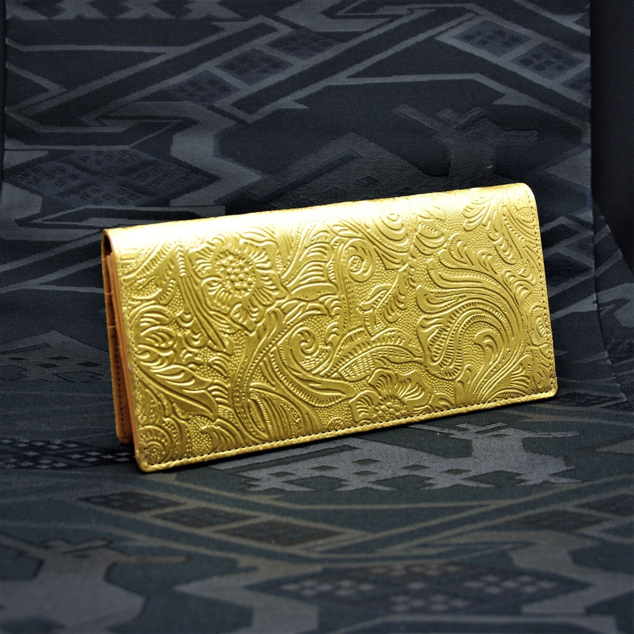 GOLD IMPERIAL LEATHER/長財布/205DA0277/小物/Aランク/77【中古】 パイソン革ラウンドファスナー長財布：ゼブラゴールド - ナカムラ