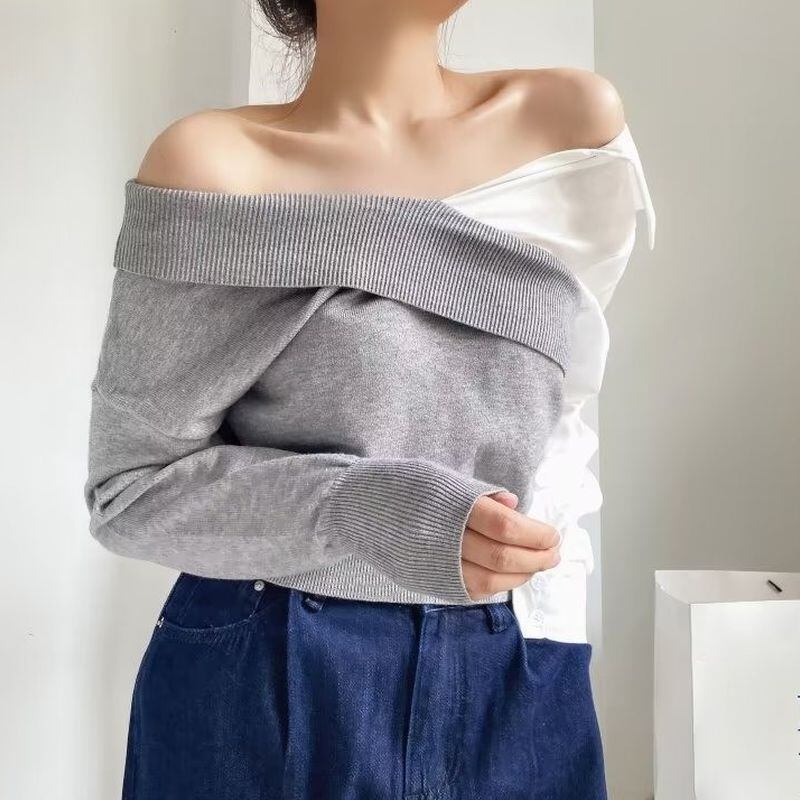 バイカラー フェイクツーピーストップス 23143