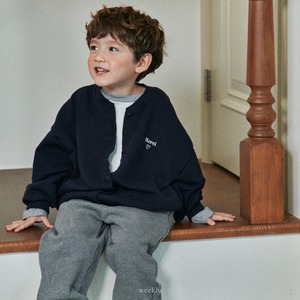 メルシースウェットカーディガン(navy) 90〜130cm【230912we】
