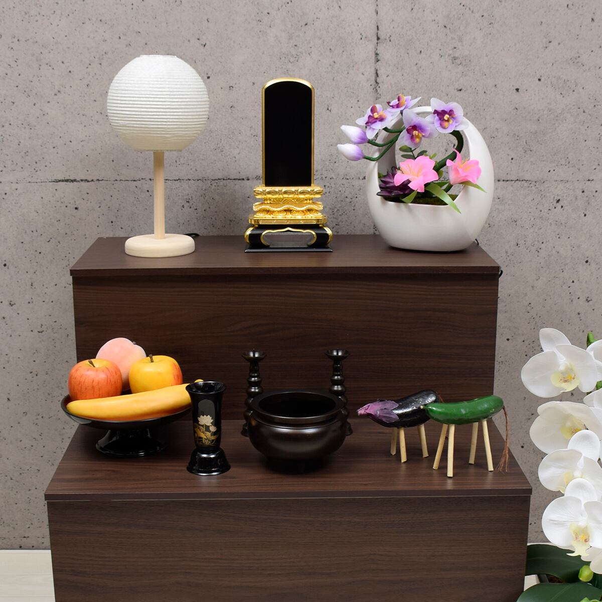 盆提灯【Himari 白木 白 】ロータス｜モダン ｜おしゃれ