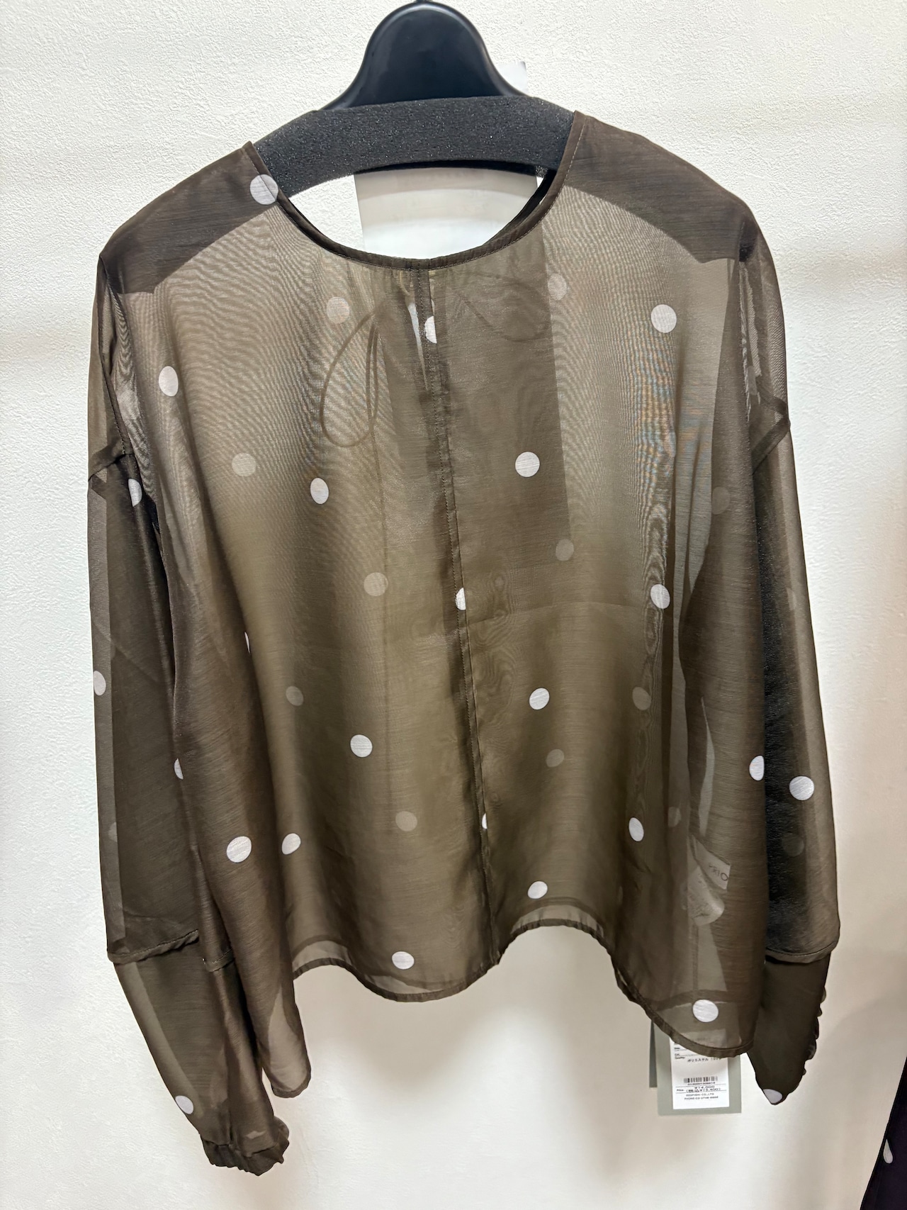 priority シアー水玉ブラウス　62020