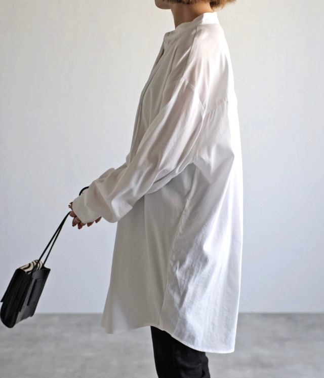 フロントピンタックシャツ