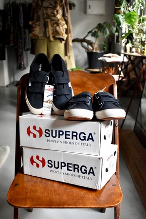 NEW “SUPERGA“  Velcro sneaker “NAVY“