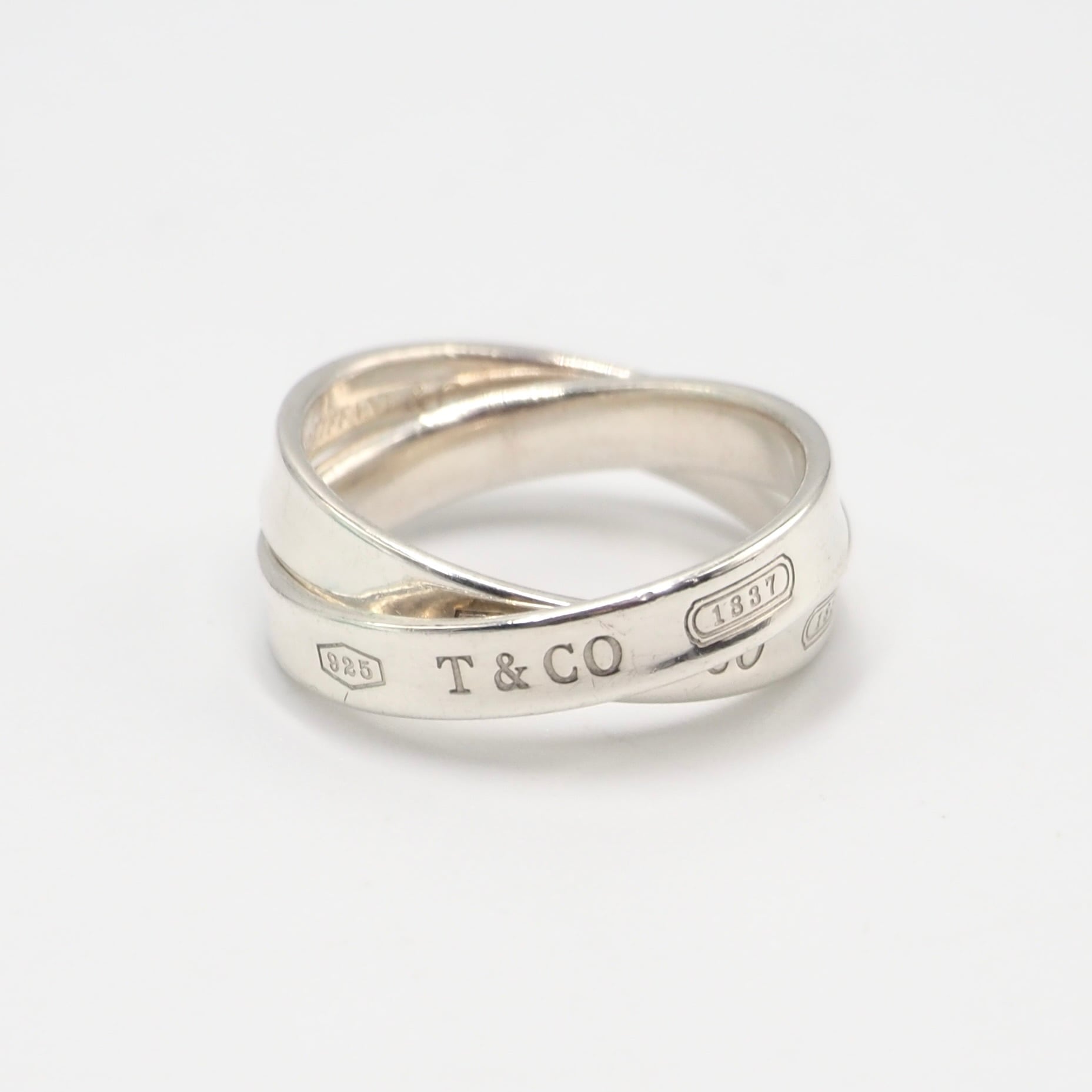 2/23掲載 Tiffany&Co. 12号 1837 インターロッキング サークル リング シルバー925 ティファニー