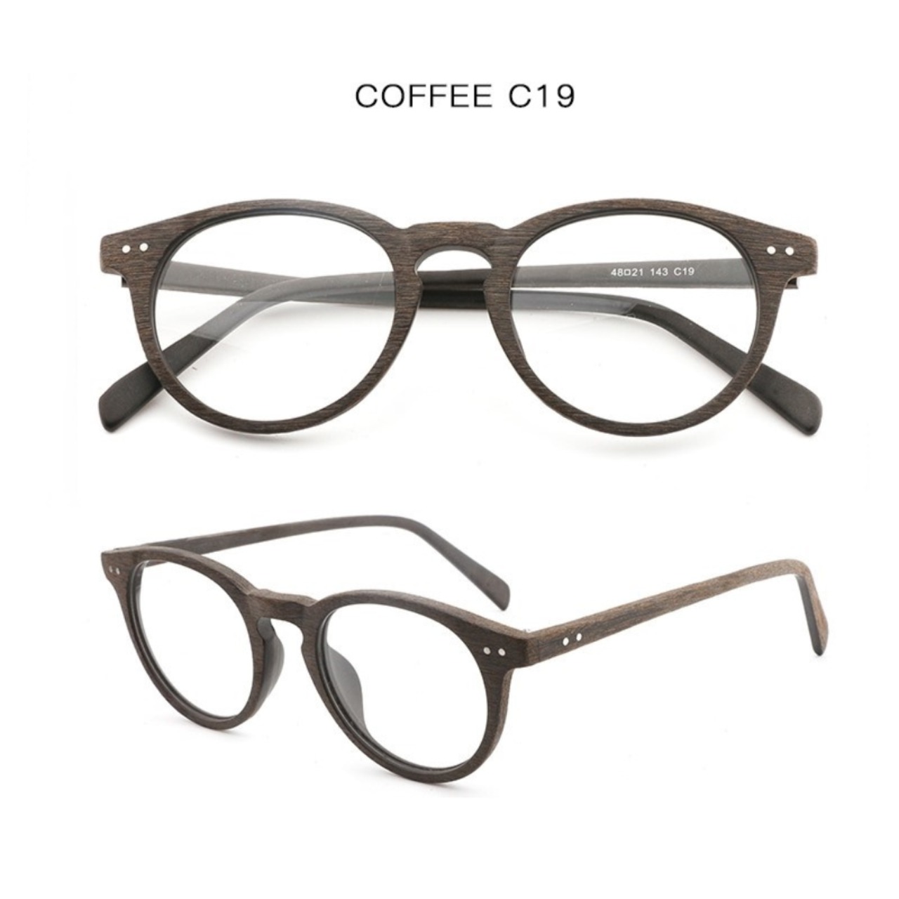 Wood Grain Glasses -boston- / ウッド グレイン メガネ -ボストン-