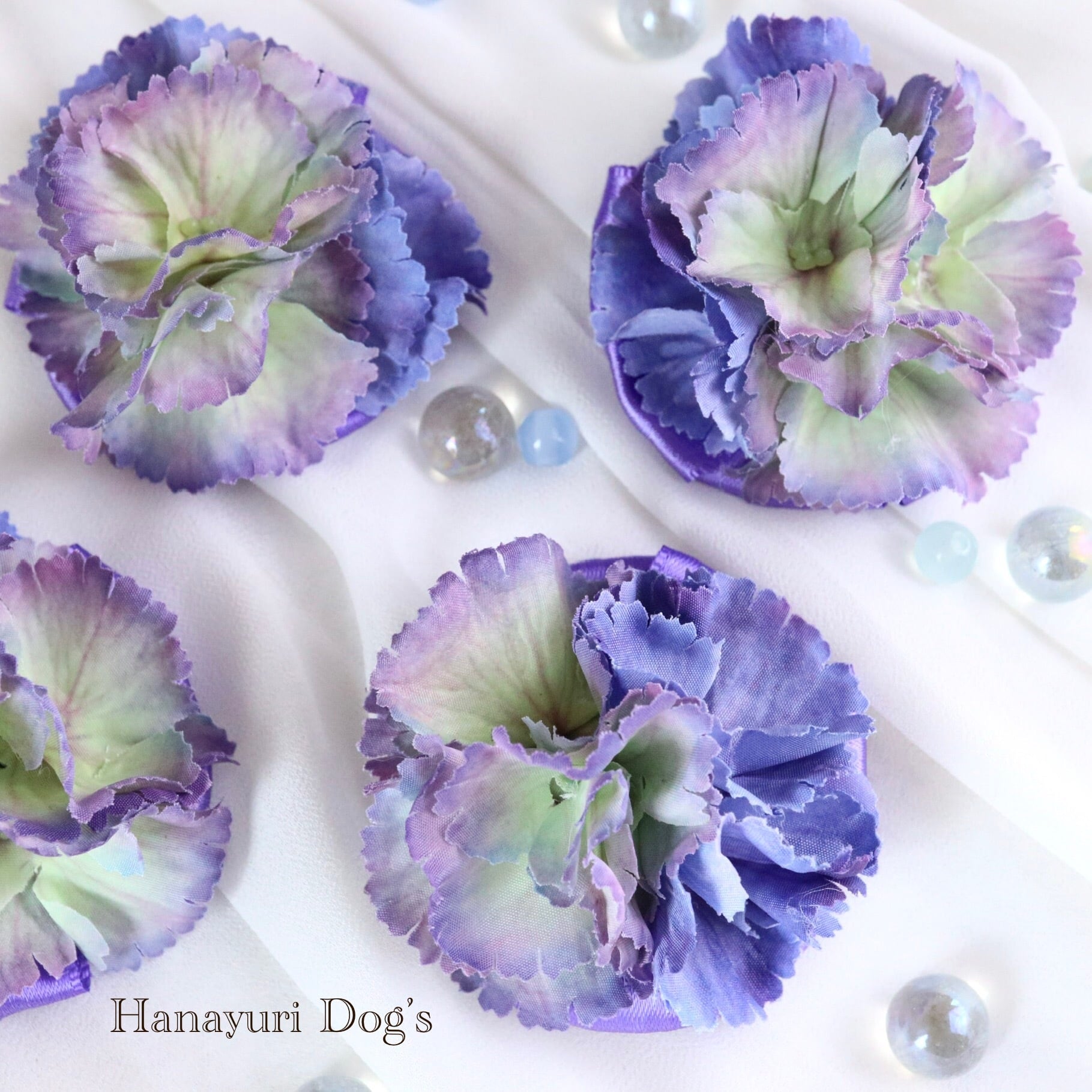 売り切れ　髪飾り　ヘッドパーツ　紫陽花　アジサイ おめかし紫陽花 帽子風 あじさい アジサイ 犬バレッタ キッズ・子供