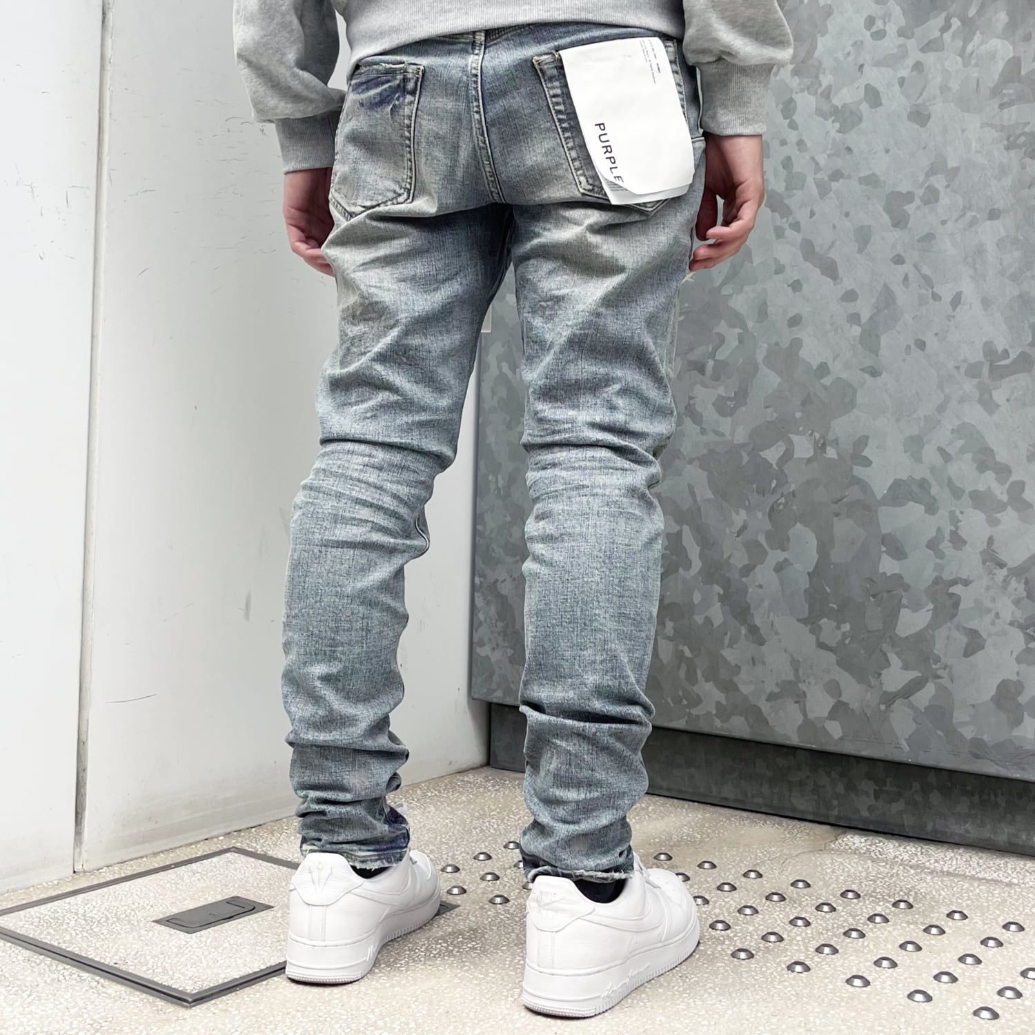 PURPLE BRAND / P001 Worn Indigo Slashed Paint | HOLICK