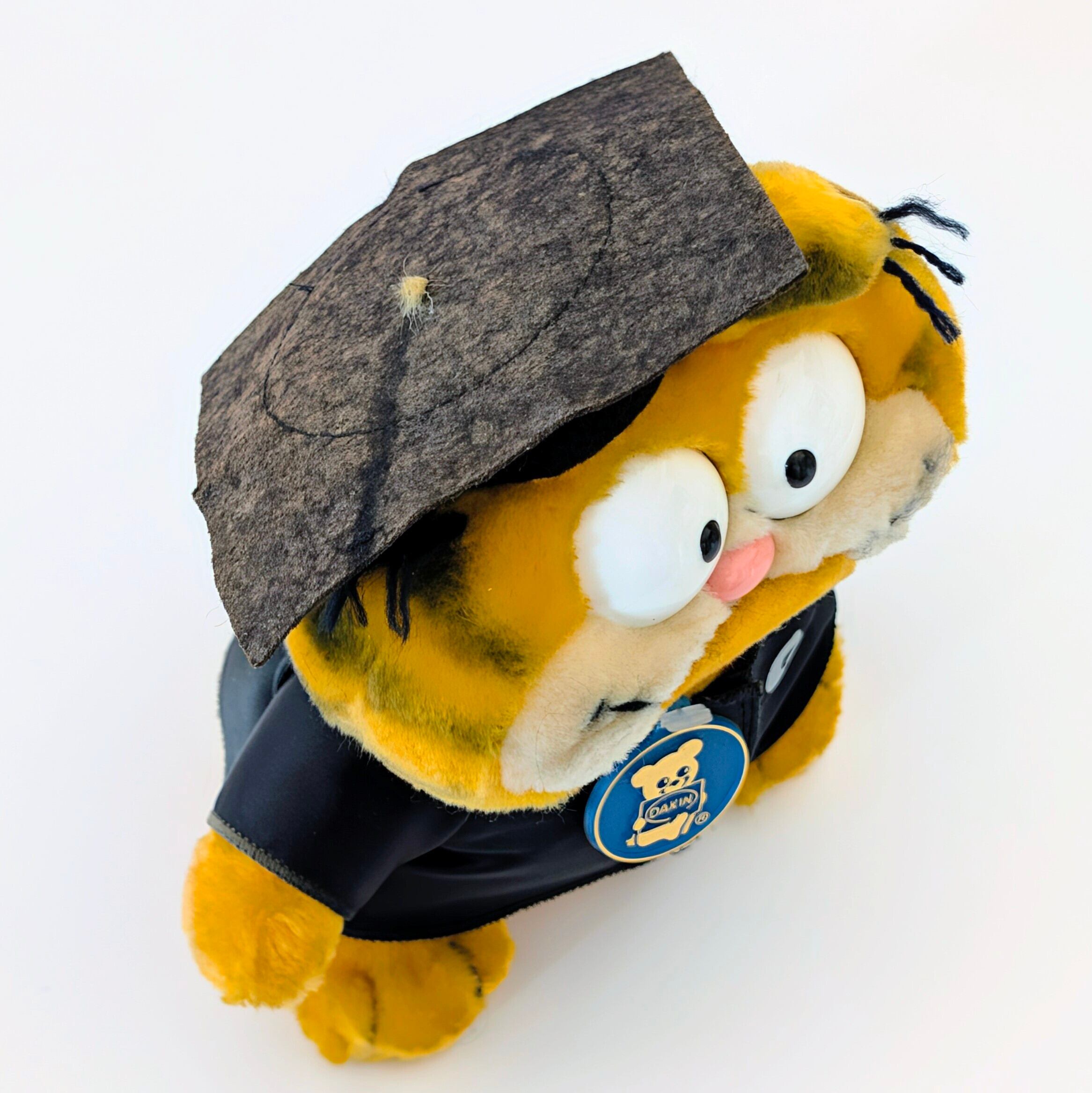☆ VINTAGE 1980年代初期 ☆【 Garfield ( ガーフィールド ) 】『 卒業式Garfield DAKINタグ付 』ぬいぐるみ / プラッシュ / plush / 1980年代年製 〚アメリカン雑貨 アメトイ〛