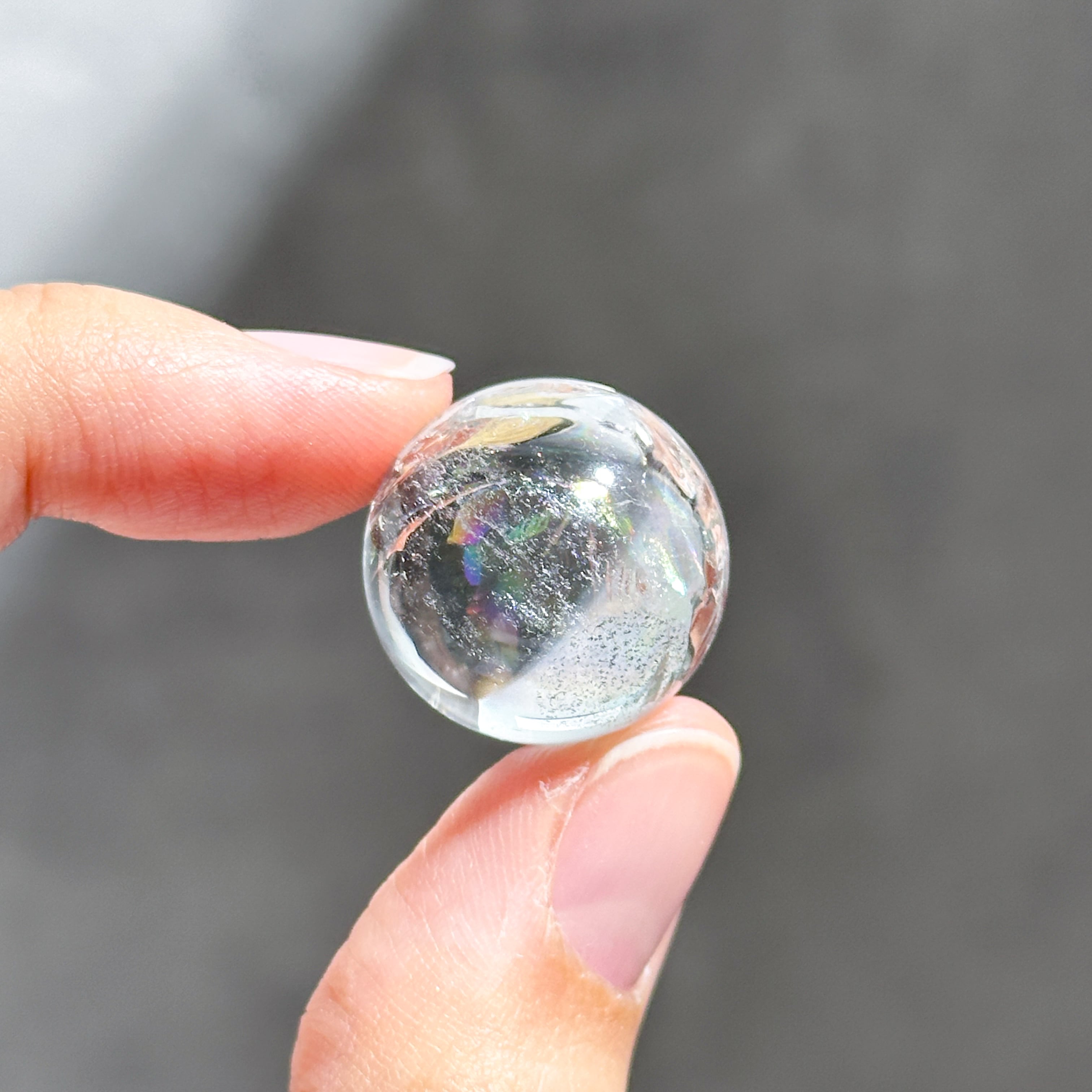 クリア(クラック)クォーツ スフィア 3個 set01◇ Clear Quartz
