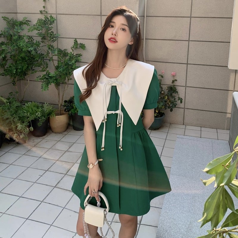 【新作】【送料無料】 ファッショナブルなドールカラードレス、サマーデザイン、ニッチヘップバーンスタイル、2023年の新しいスポーツドレストレンド 027700633398