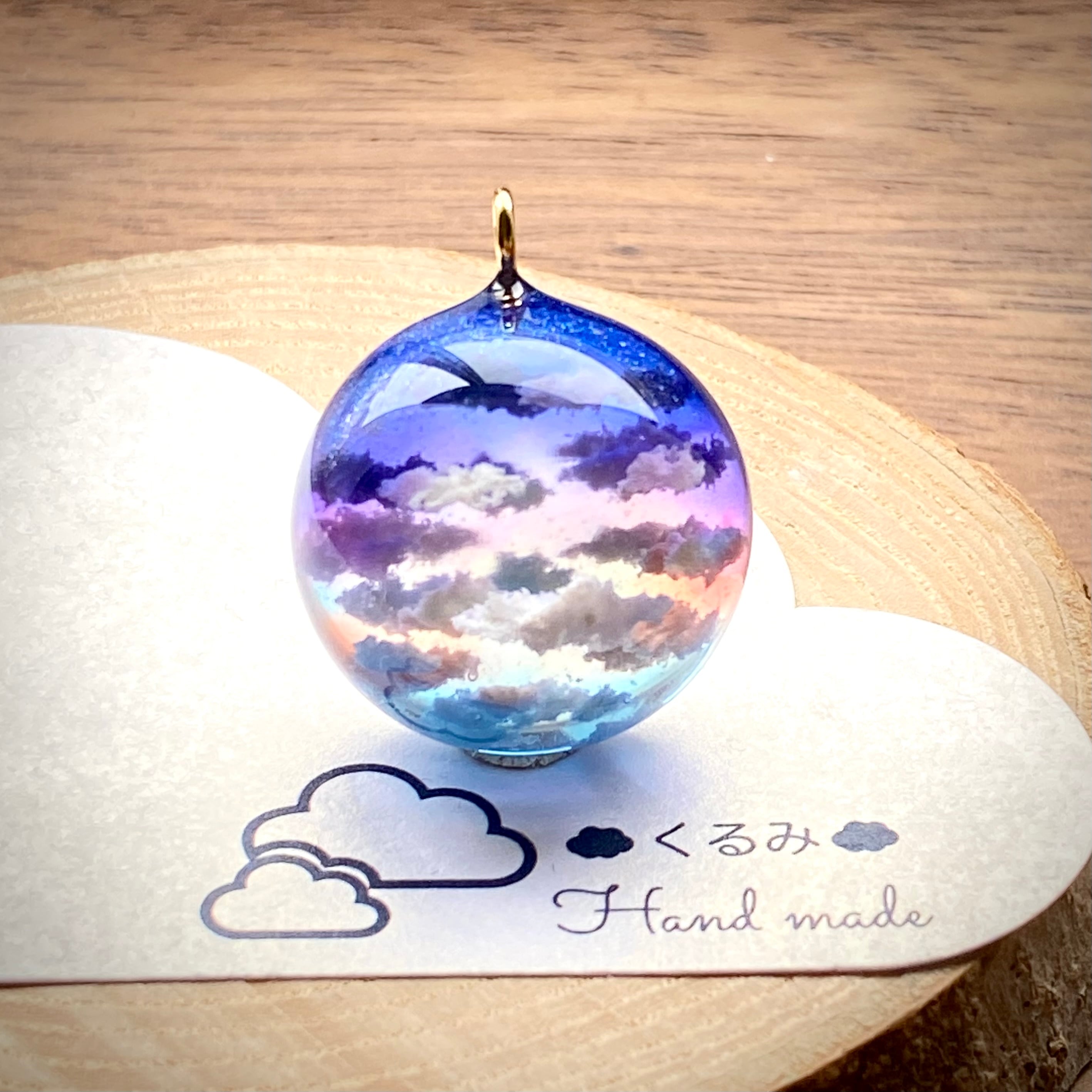 半球の雲レジン 夕暮れ空