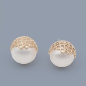 South sea pearl Circle Earrings