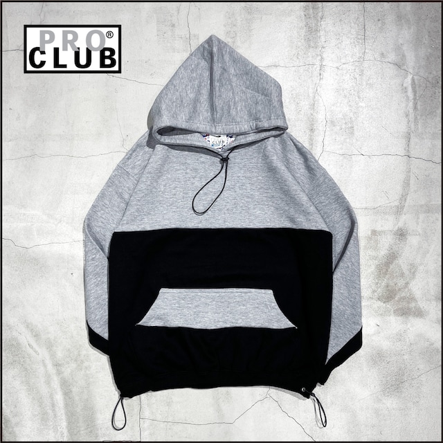 【PRO CLUB】スイッチングフーディ(GRAY/BLACK)