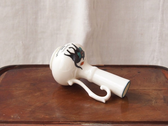 イギリスアンティーク　ミニ花瓶　GOOD LUCK CAT