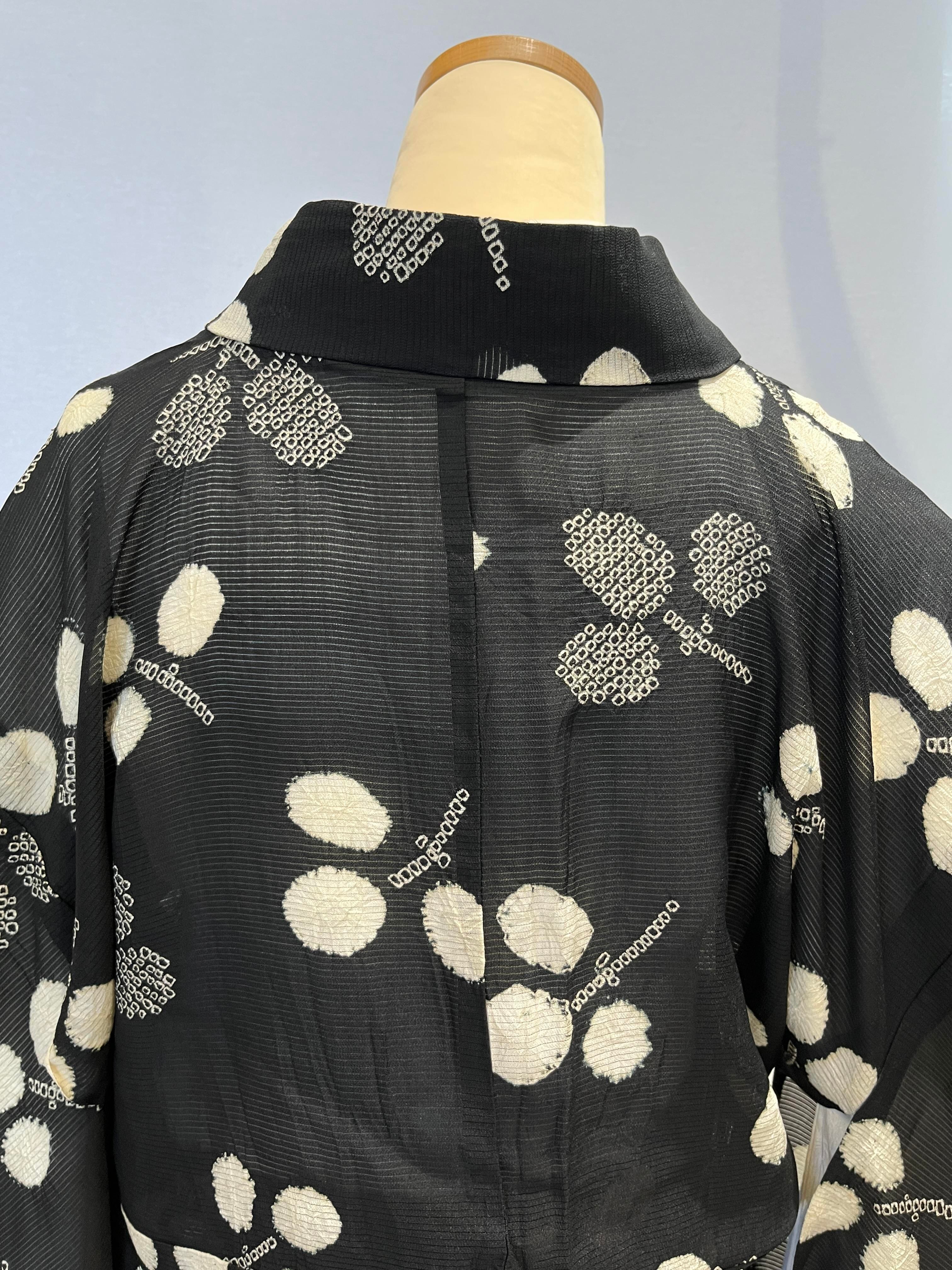 2182 アンティーク 夏用 絽 小紋 Antique Ro Komon Kimono for summer