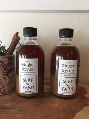 GINGER SYRUP (spicy) /       SURF 'N FARM kitchen