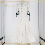 フォークダンス 衣装 ワンピース ドレス ホワイト系 花柄 小花柄 白 紫 緑 フリル リボン チロリアン カントリー ボタン かわいい 華やか 爽やか ダンス衣装 イベント ステージ パープル系 グリーン系