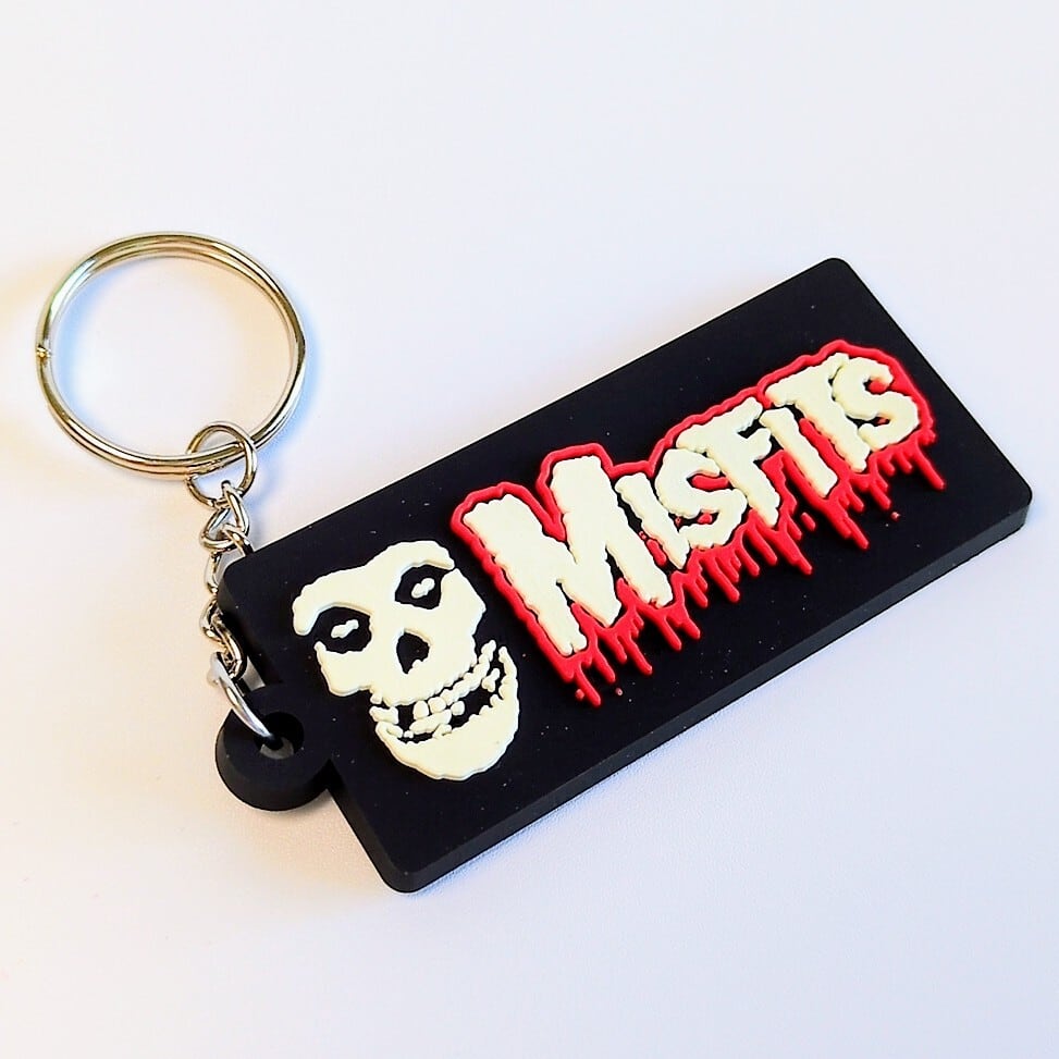 送料無料！ ★ラバーキーホルダー★ 〘5205〙【ミスフィッツ（The Misfits）】 〚アメリカン雑貨 アメトイ〛