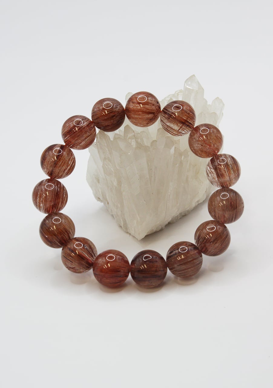 最高級ルチルブレスレット14mm