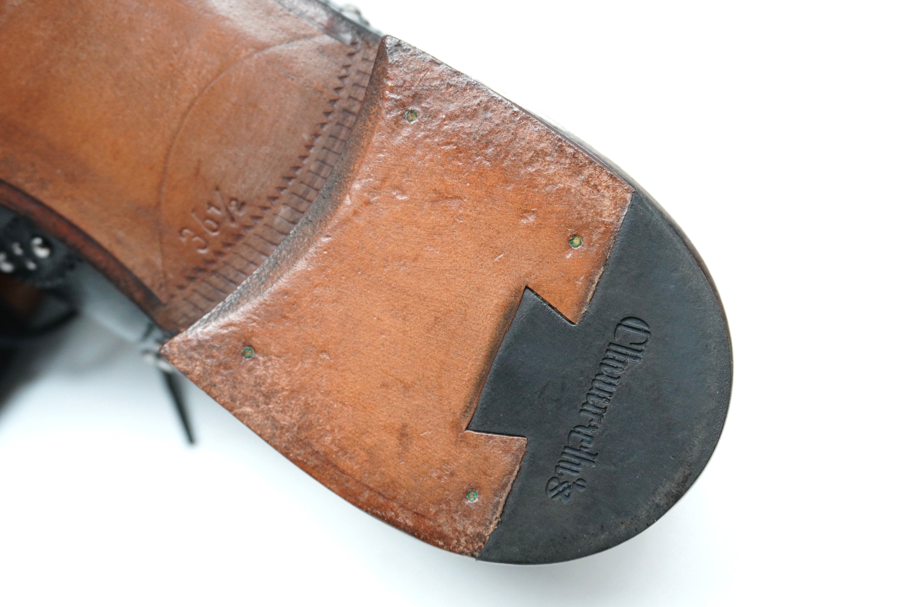 CHURCH'S】Burwood Met Studs F-Brogue BLK Size 36 1/2 (Second Hand