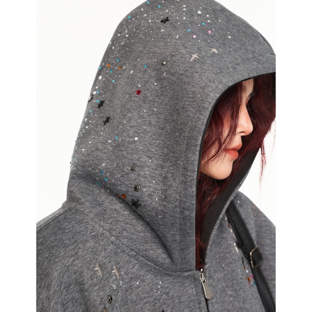 stardust sweat zip-up hoodie　スターダストスウェットジップアップフーディー　J1702