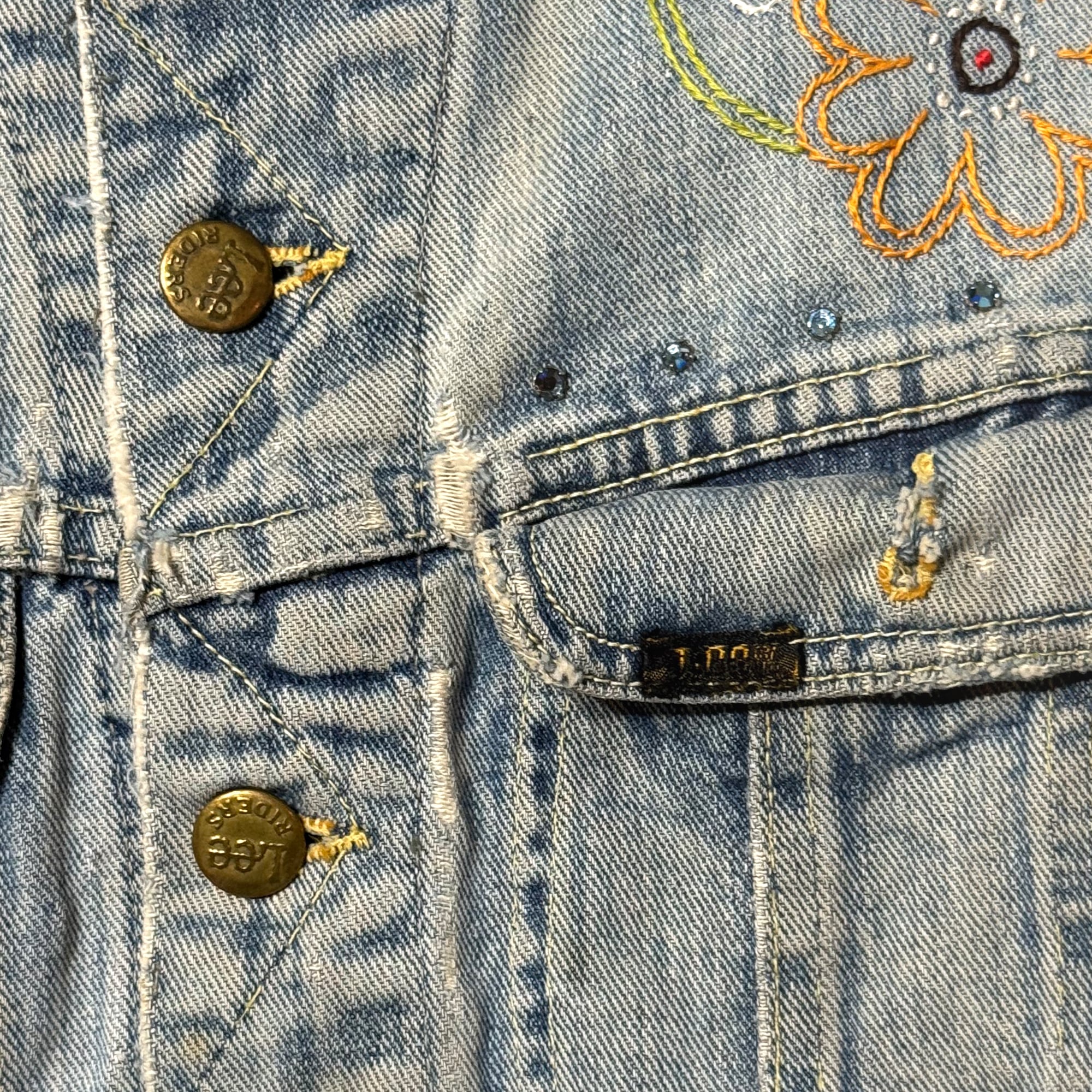 1970's USA製 Lee リー ハンドステッチ 刺繍 101J デニムジャケット