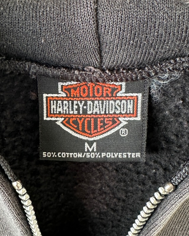 -Harley Davidson- Vintage 00s M Zip Up Hoodie