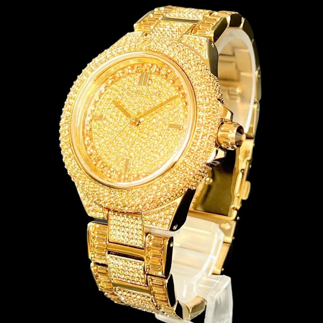 【定価4.3万円新品】マイケルコース レディース腕時計★ゴールド クリスタル