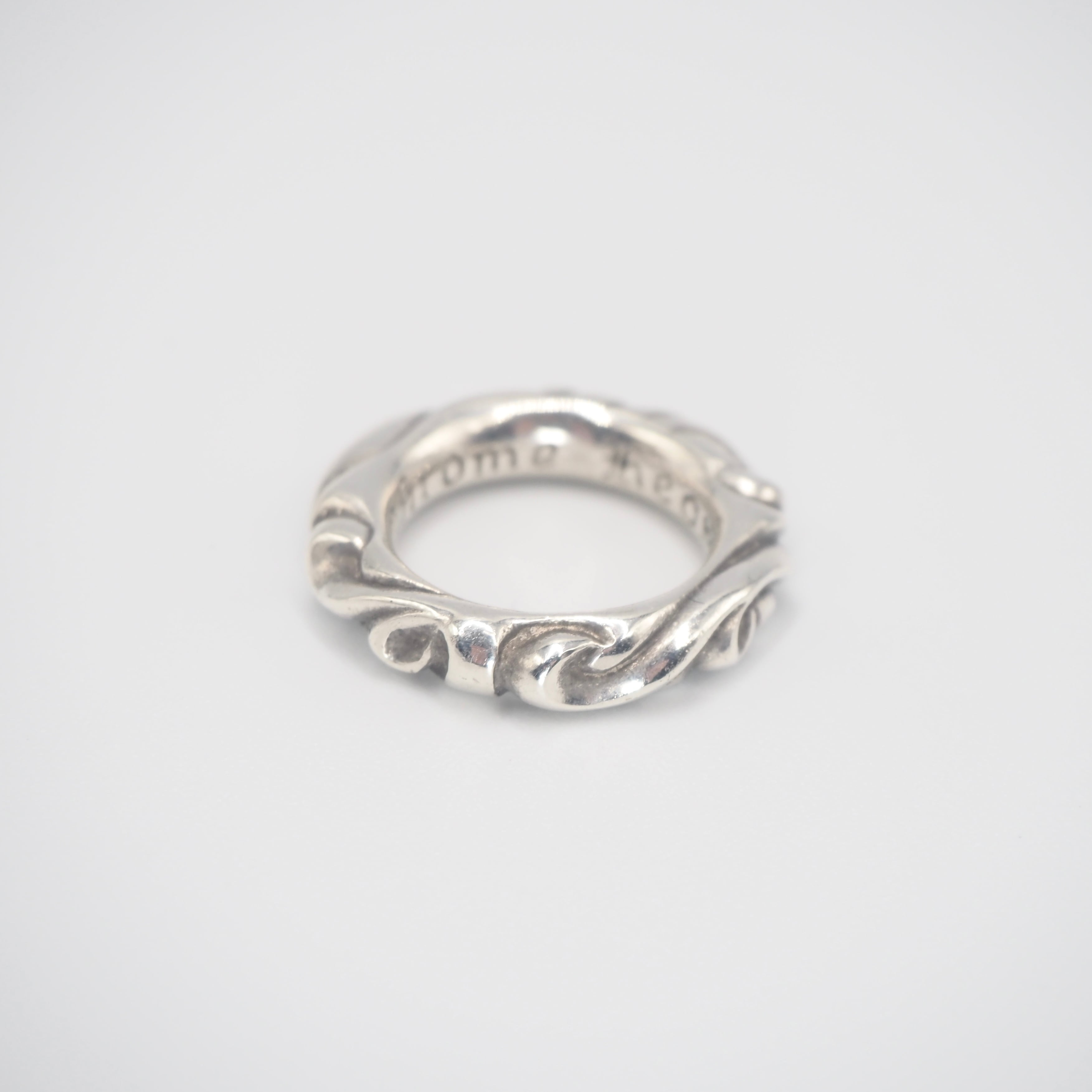 CHROME HEARTS 約6号 スクロールバンド リング シルバー925 クロムハーツ インボイス付き