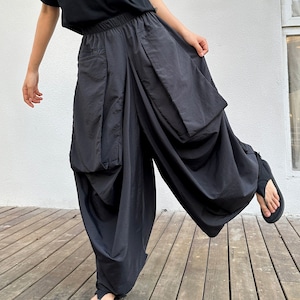 RELAXED WIDE LEG DRAPED POCKET PANTS M-17900