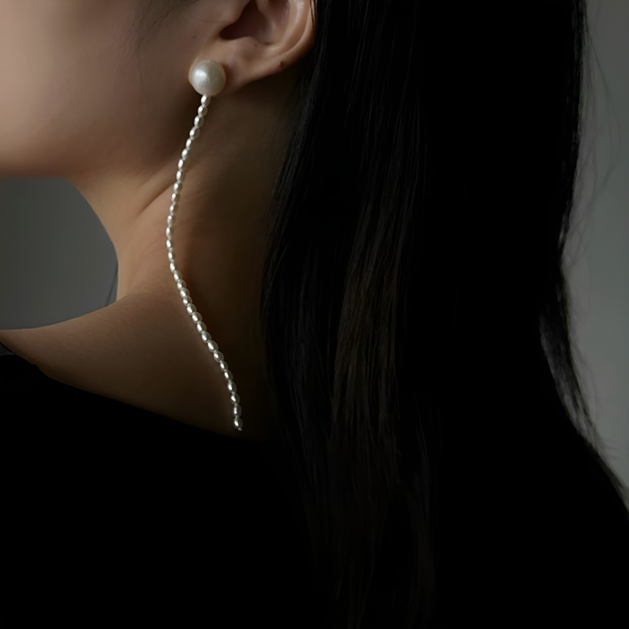 Handmade natural pearl earrings【H00030】