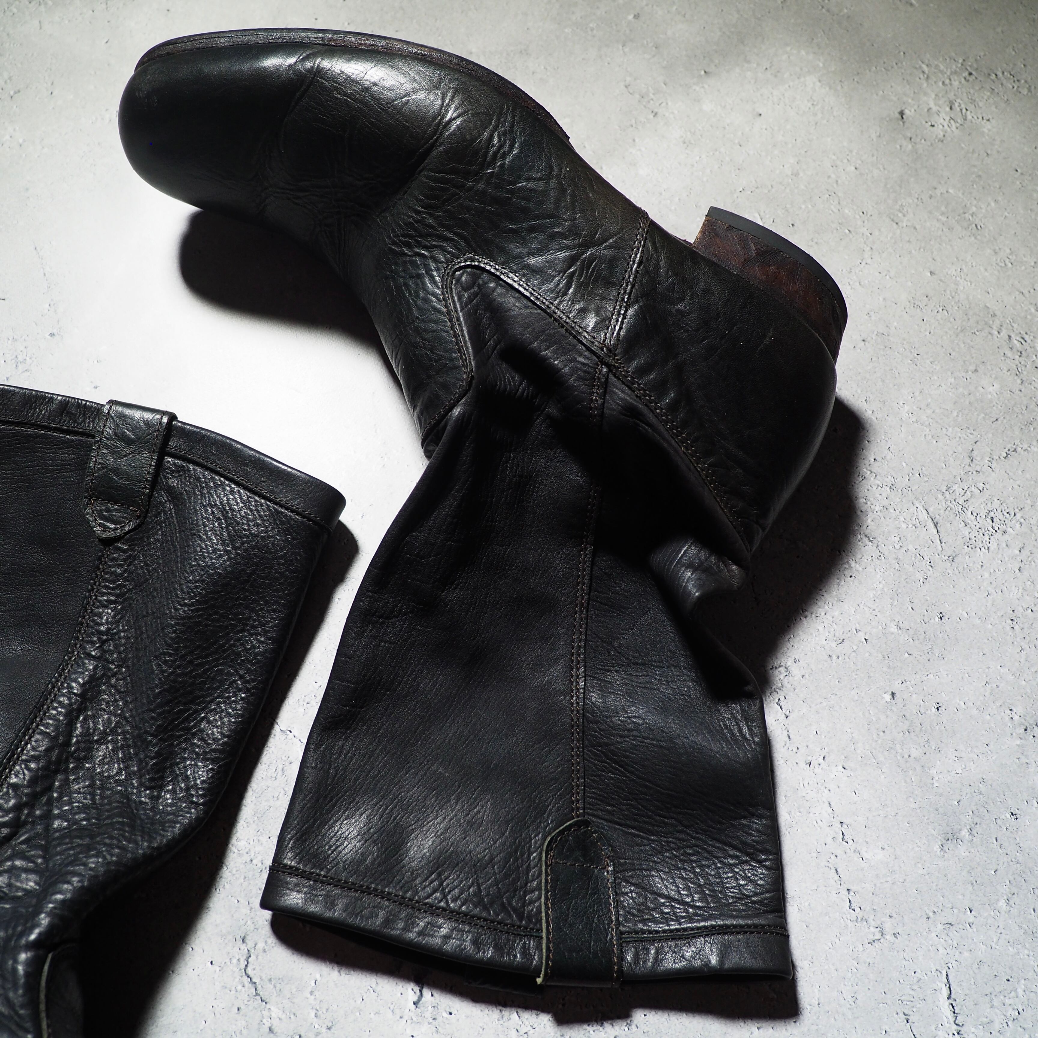 2000s ” Unknown ” Black mode Lamb leather Boots
