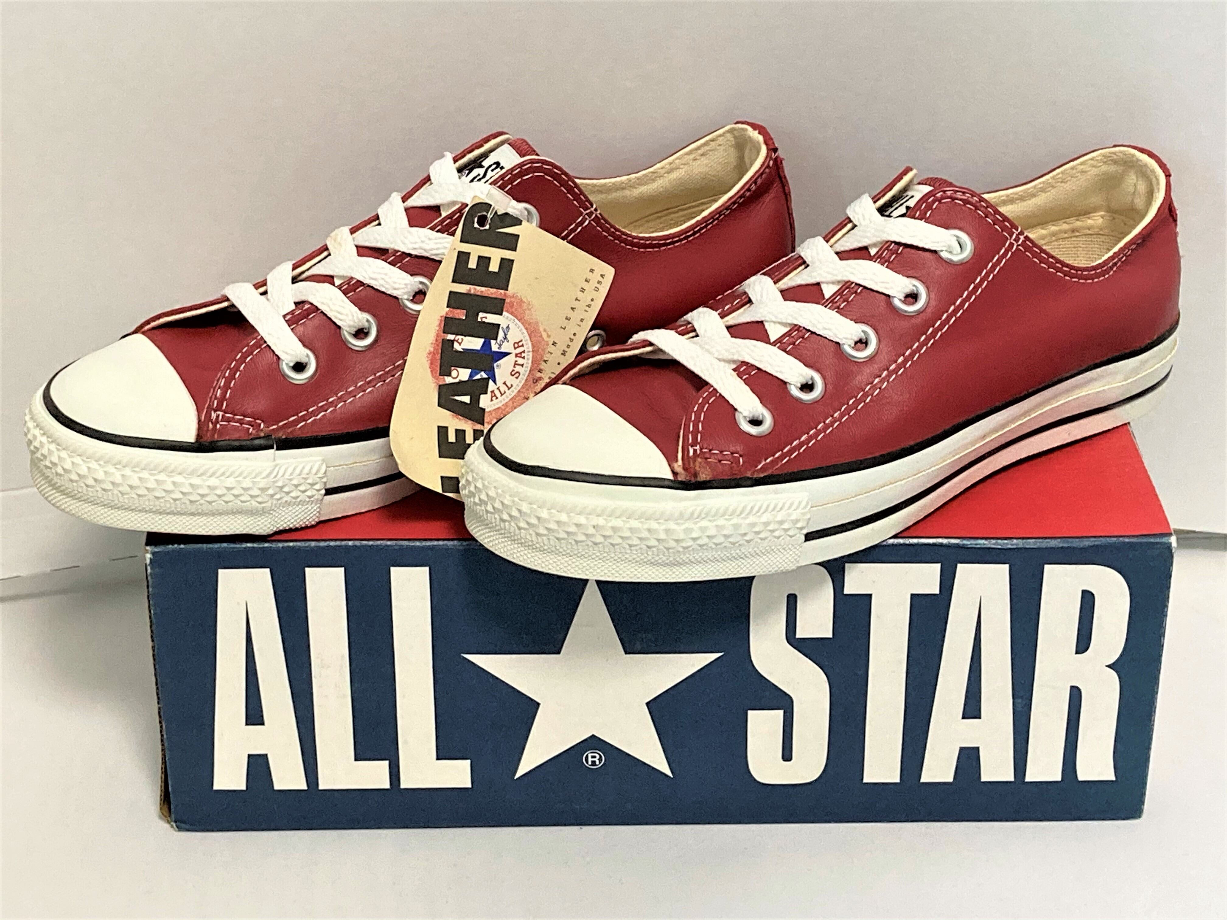 converse（コンバース） ALL STAR LEATHER （オールスター レザー）4 23cm 赤 90s USA 2011 |  freestars powered by BASE