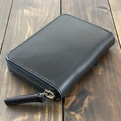 HORWEEN シェルコードバン ミドルウォレット ブラック
