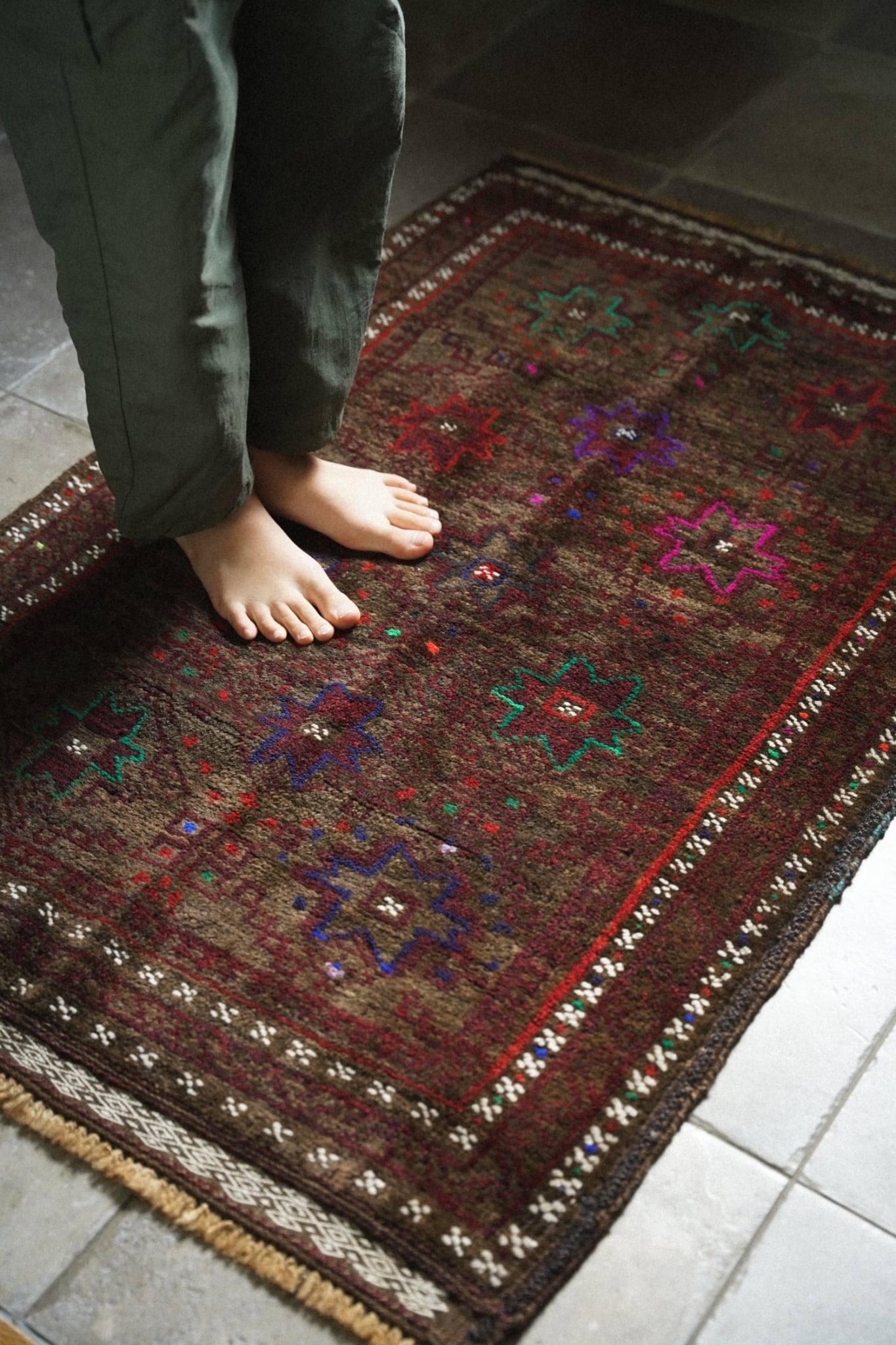 1585-Vintage Baluch rug