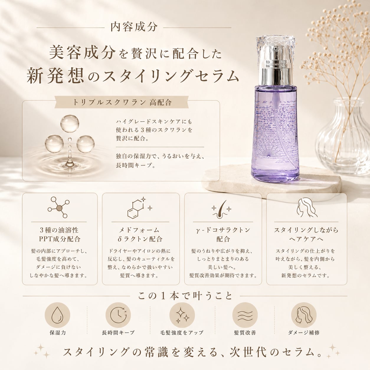 スタイリング×ヘアケア】シーラデザインセラム 100mL【シナジー
