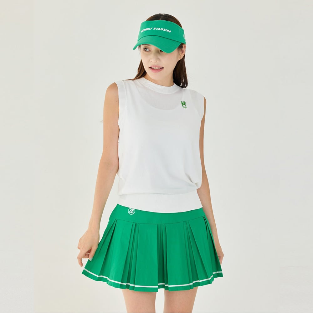 G/QUEENウエストラインレタリングプリーツ ゴルフスカート | Festa Golf