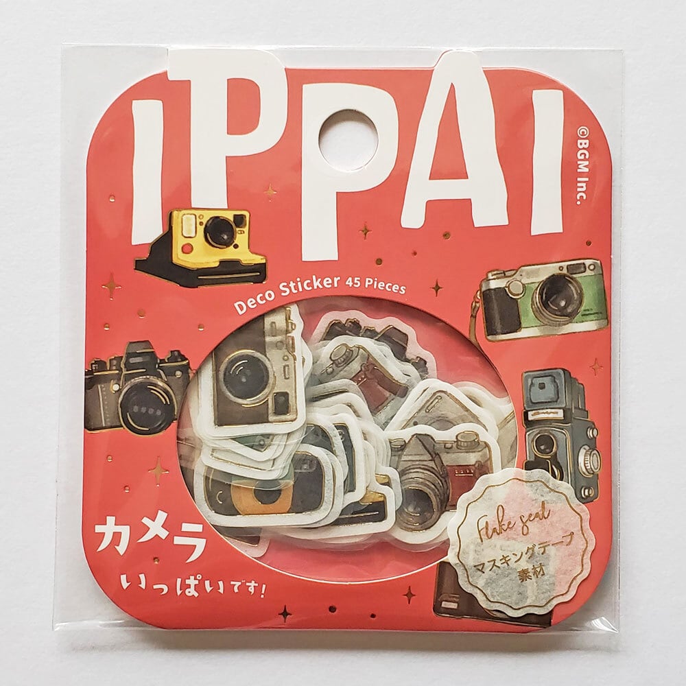 BGM フレークシール カメラがいっぱいです | 文具雑貨 RAIN DROPS BASE店