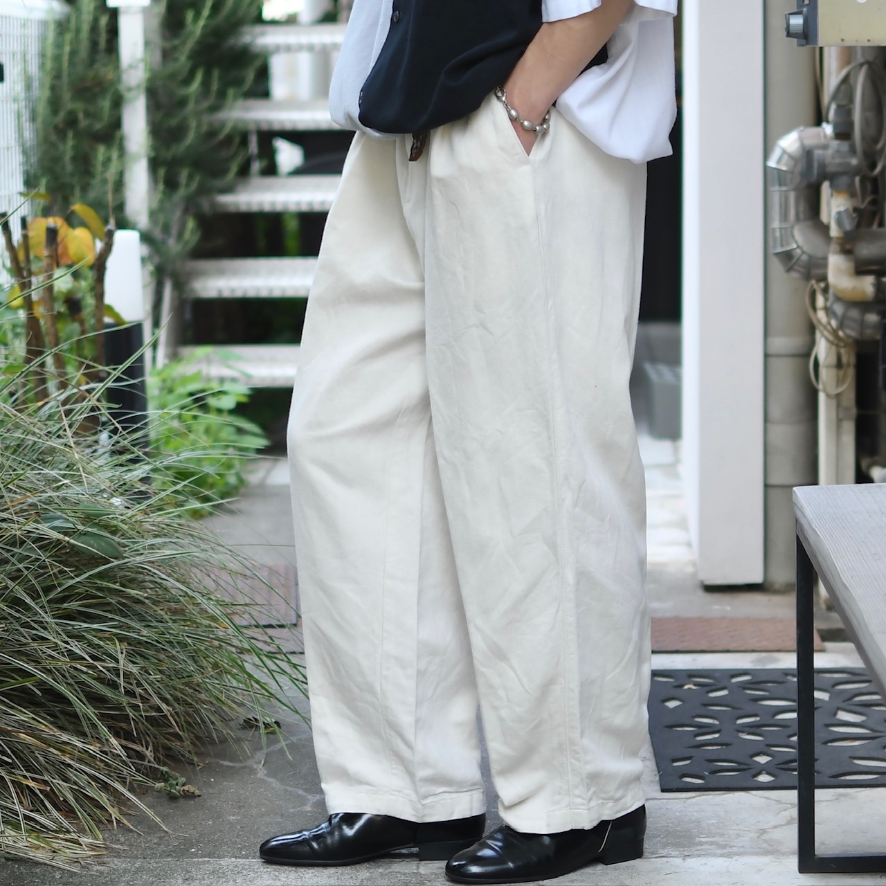 Claiborne linen cotton herringbone twill 2tuck slacks