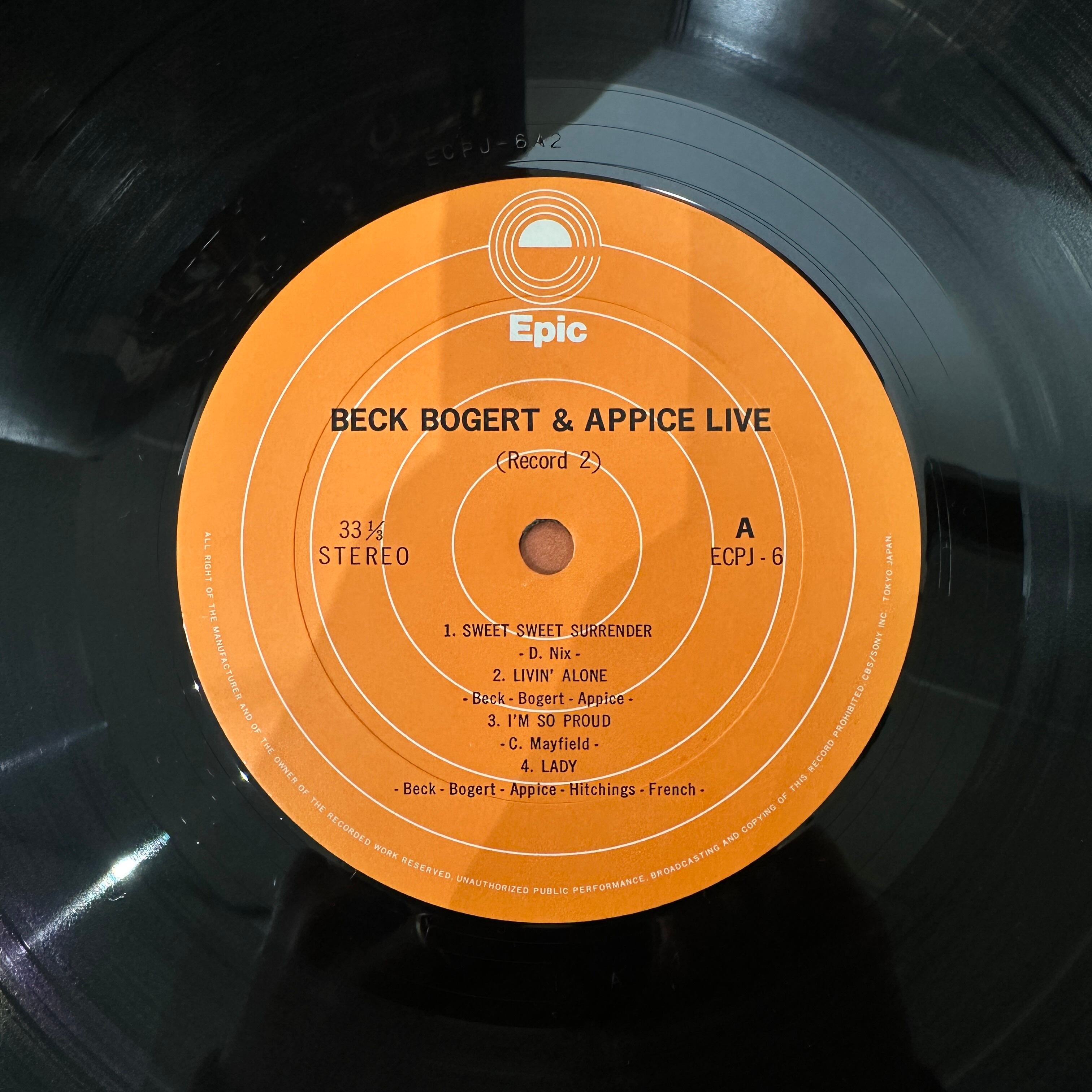 LP】BECK, BOGERT & APPICE/Beck, Bogert & Appice Live | SORC 中古