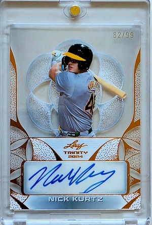 Nick Kurtz |LEAF Trinity Exclusive 82/99| Athletics | Signed Card